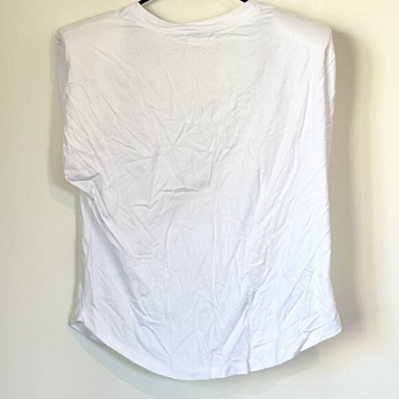 NWT Good American Strong Shoulder Tank in White - Size 2 (Medium) - Picture 7 of 7